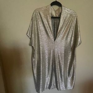 Metallic silver tunic